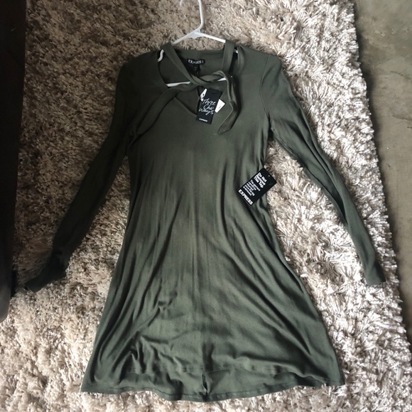 Express Dresses & Skirts - NEW-Olive XS Express Dress originally $50